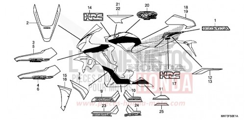MARQUE/RAYURE (2) CBR1000S1J de 2018